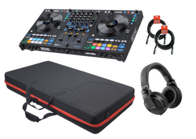 Rane FOUR 4-Channel Stems DJ Controller + Headphones, Carry Bag & XLRs