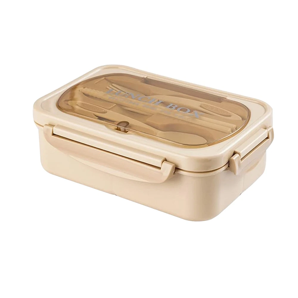 Adult Bento Box Lunch Food Box Container with 3 Compartments & Utensils BPA Free