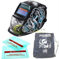 Pro Solar Auto Darkening Welding Helmet Arc Tig Mig Mask Grinding Hood w/Bag