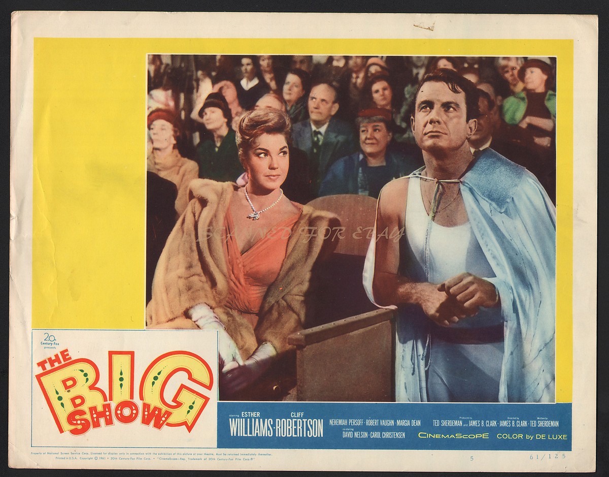 THE BIG SHOW TWO 1961 LOBBY CARDS ROBERT VAUGHN ESTHER WILLIAMS
