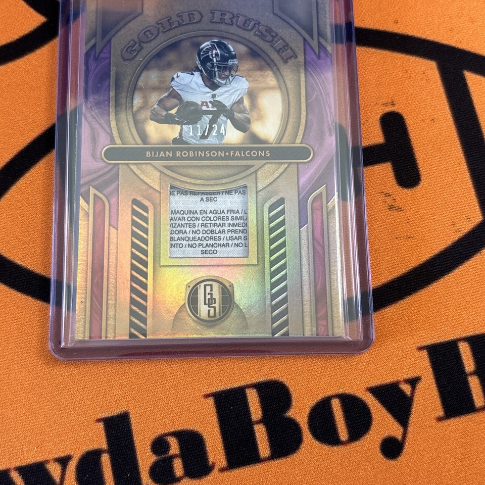 2024 Gold Standard FOTL Bijan Robinson 11/24 Gold Rush Laundry Tag