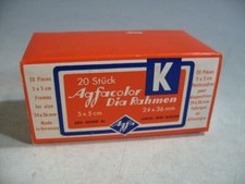 1 Box 20 Per Box -Agfacolor K Slide Binders 24 X 36 5 X 5cm 35MM Slide Film 13