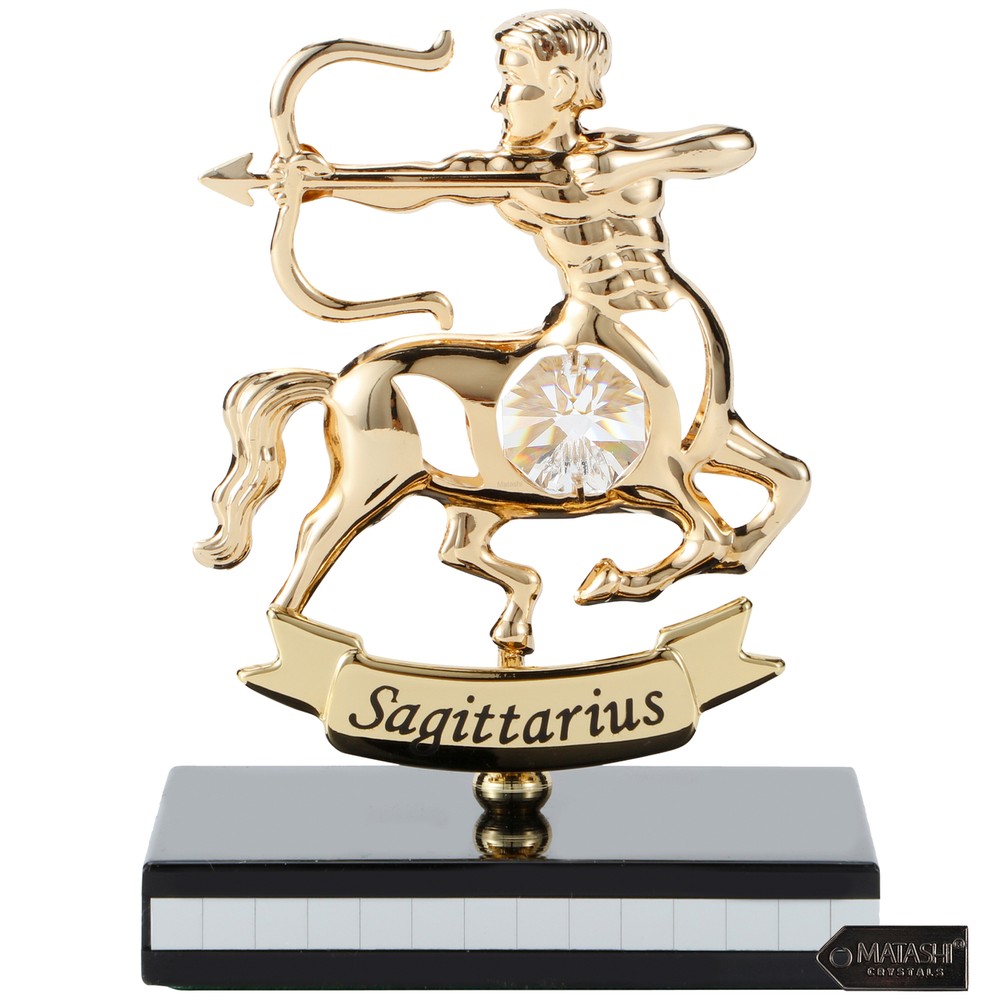 Matashi Crystals 24K Gold Plated Zodiac Astrological Sign Sagittarius Figurine
