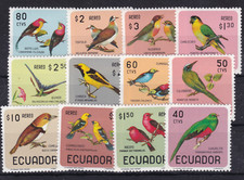 Ekwador 1966. Ptaki, nr 1230 - 1241 , czysty