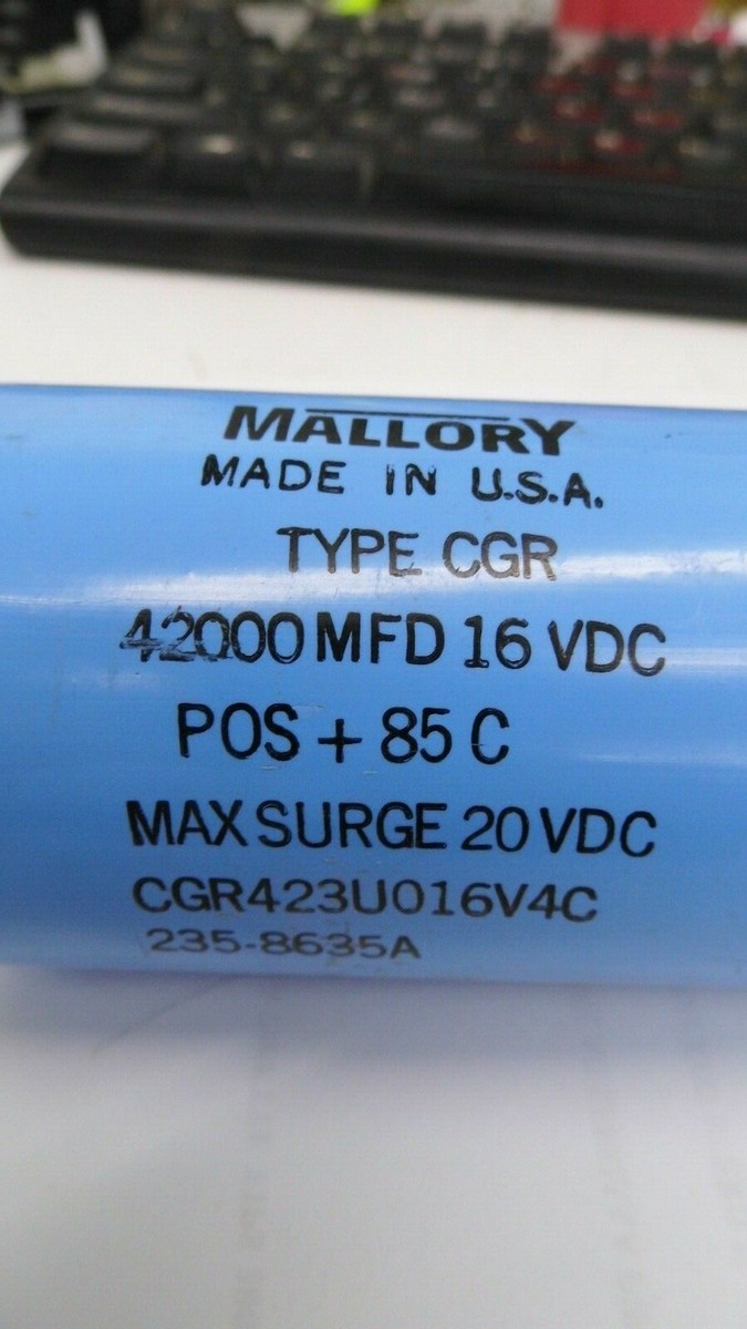 MALLORY CAPACITOR 42000 MFD 16 VDC | eBay