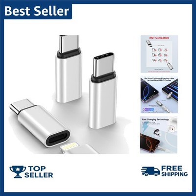 3Pack [Apple Mfi Certified] USB C to Lightning Adapter for Iphone 17 Air Pro Max