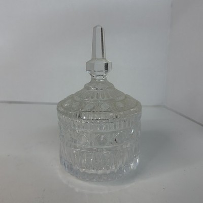 Vintage American Cut Leaded Sugar Bowl with Lid