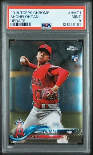 2018 TOPPS CHROME UPDATE #HMT1 SHOHEI OHTANI ROOKIE RC PSA 9