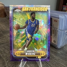 2024-25 Topps Chrome Andrew Wiggins #155 Purple Sapphire Refractor 6/10 Warriors