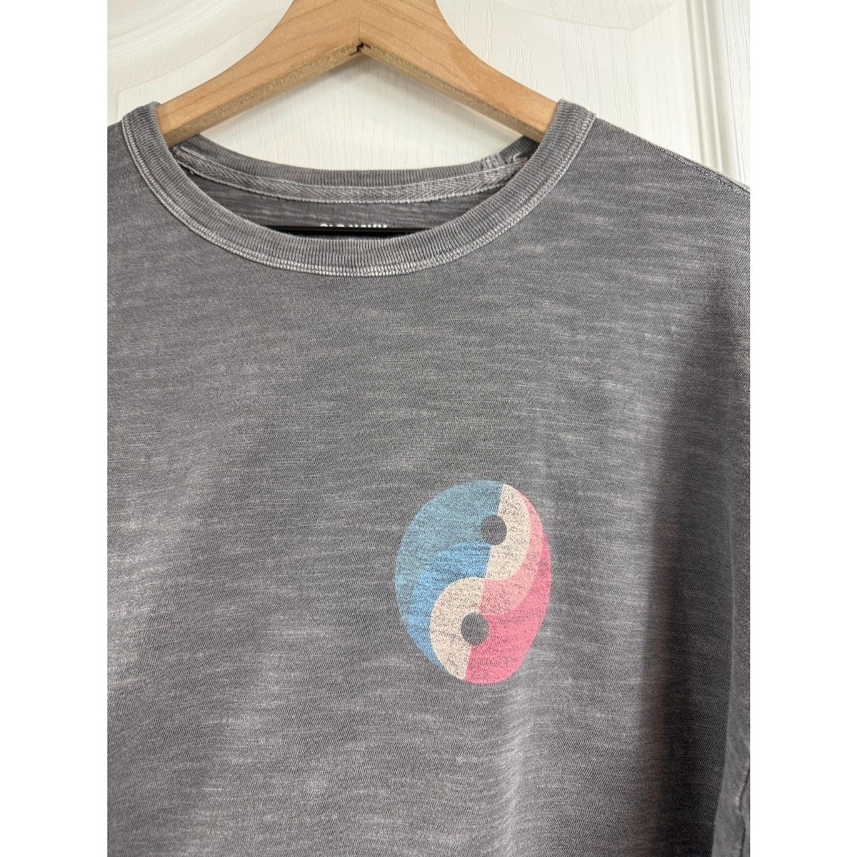 Old Navy Ying Yang Vintage Garment-Dyed Long-Sleeve Graphic T