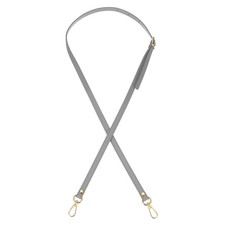 47" Adjustable PU Leather Purse Strap with Gold Hardware Light Gray
