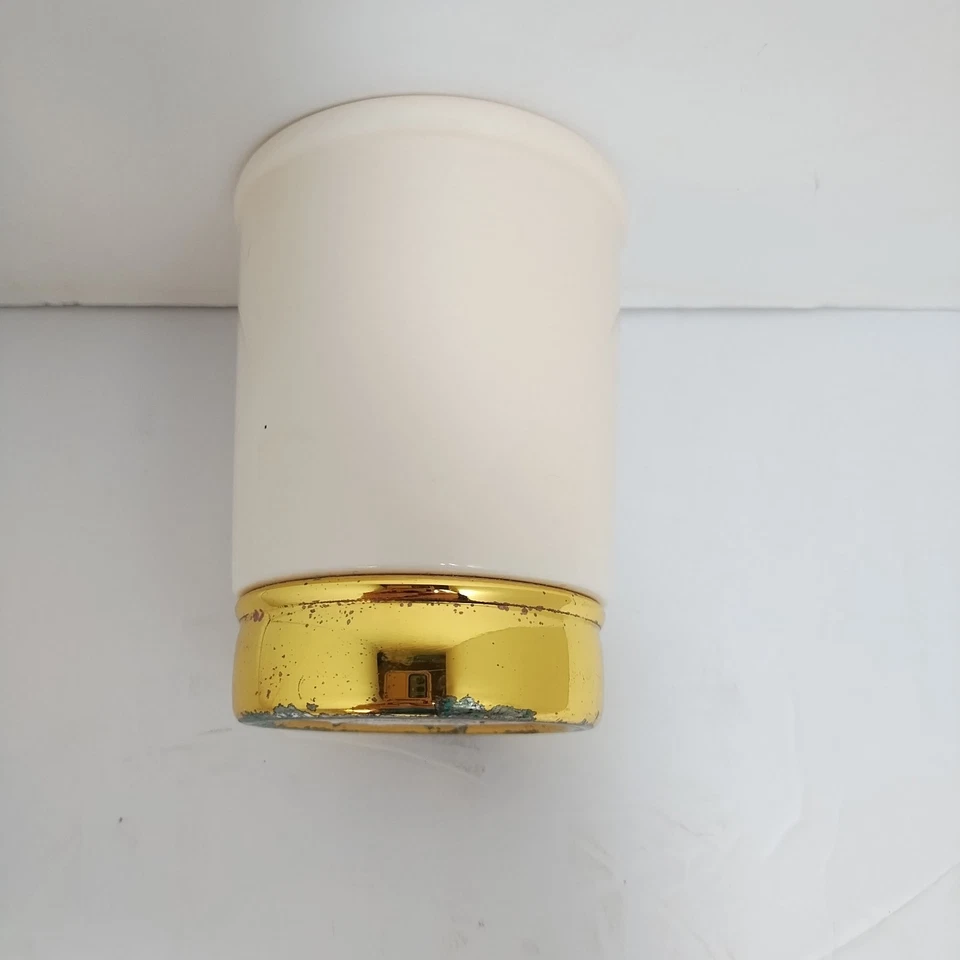 Vaso de baño vintage InterDesign York latón vainilla Foto 2 de 4