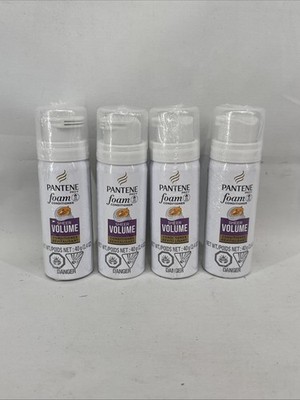 Pantene Pro V Foam Conditioner Sheer Volume Lot Of 4 1.4 oz Travel Size