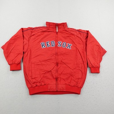 Boston Red Sox Jacket Boys Large Red MLB Baseball Majestic Dugout