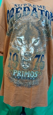 #ad Vintage 2xl Primos Mens Supreme Preditor Hunting Shirt. Orange Short Sleeve $18.97