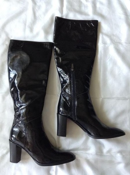 Women Hobbs Boots Black Leather 40