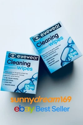 E EYEWEAR ALDI BRAND eyewear Cleaning wipes Moist cloths for the gentle smear free spectacles 52WIPES