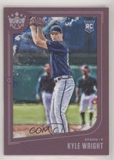2019 Panini Diamond Kings Plum Framed Kyle Wright #76 0s5