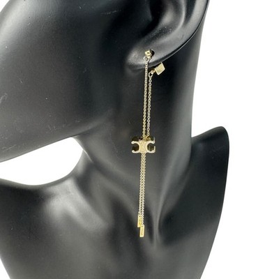 CELINE Triomphe Long Chain Earrings Ladies