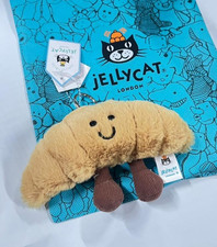 Jelly-cat Amuseables Croissant Bag Charm Plush Keychain NWT Authentic US Seller