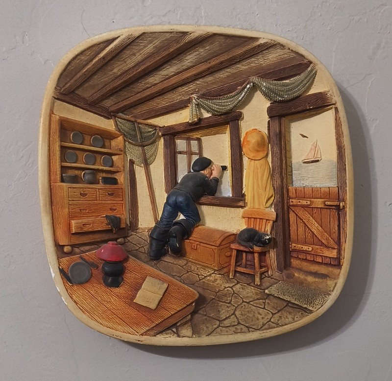Legend Products David English 1987 Nautical 3D Resin Sailor Wall Plaque