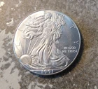 1991 American Silver Eagle 1 oz .999 Fine Silver $1 BU in Capsule