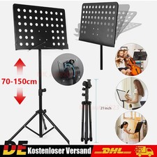 NOTENSTÄNDER ORCHESTERPULT SCHWARZ NOTENPULT 2-FACH AUSZIEHBAR NOTENSTATIV METAL