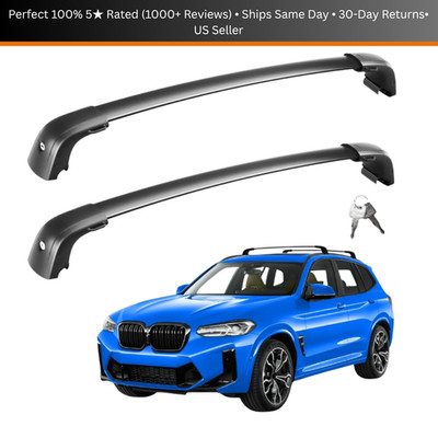 Lockable Roof Rack Cross Bars BMW X3 G01 2018-2026 Flush Rails 300lb Aluminum