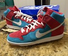 Nike SB Dunk High Bloody Gums Size 14 Mens Red Blue Sneakers 2009 313171-611