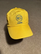 Le Tour De France Official Yellow Cap Hat Adjustable Cycling Race Bicycle CLEAN