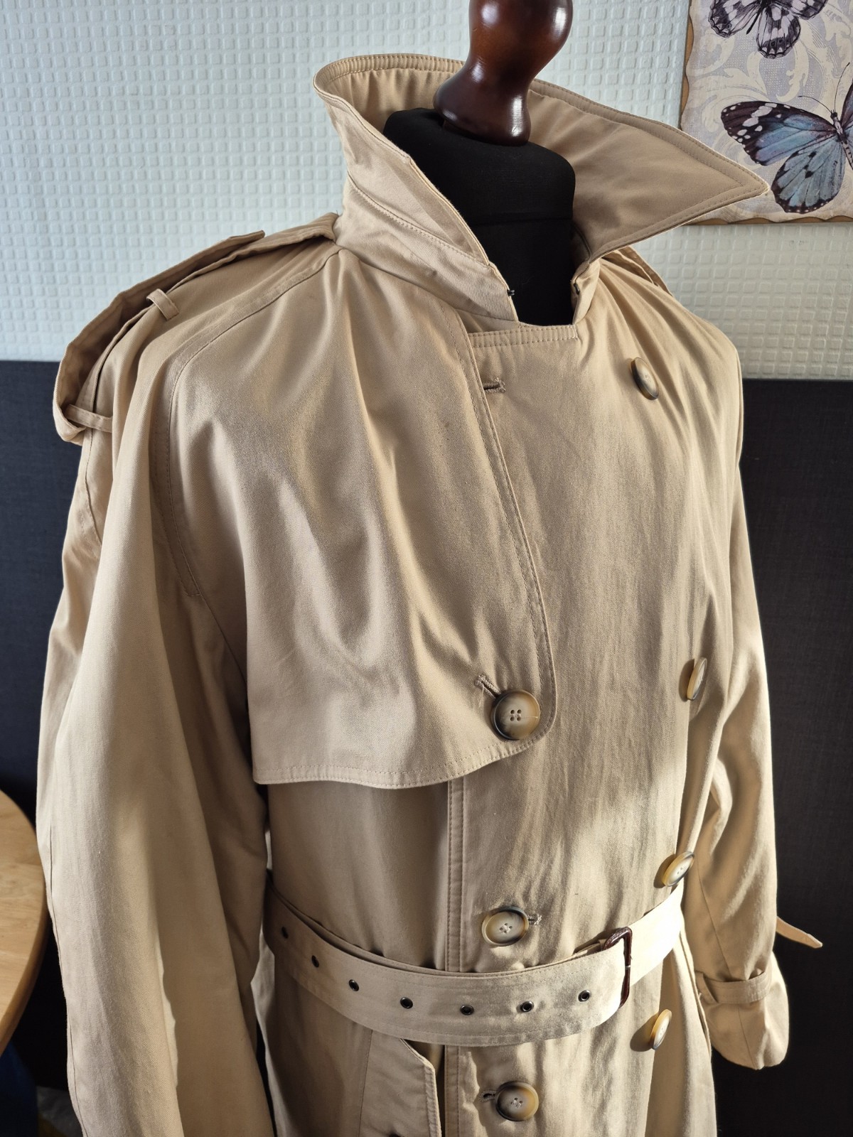 Saint Laurent, Yves Saint Laurent YSL Vintage Rare 1980's Trench Coat Size EU52 Size Large
