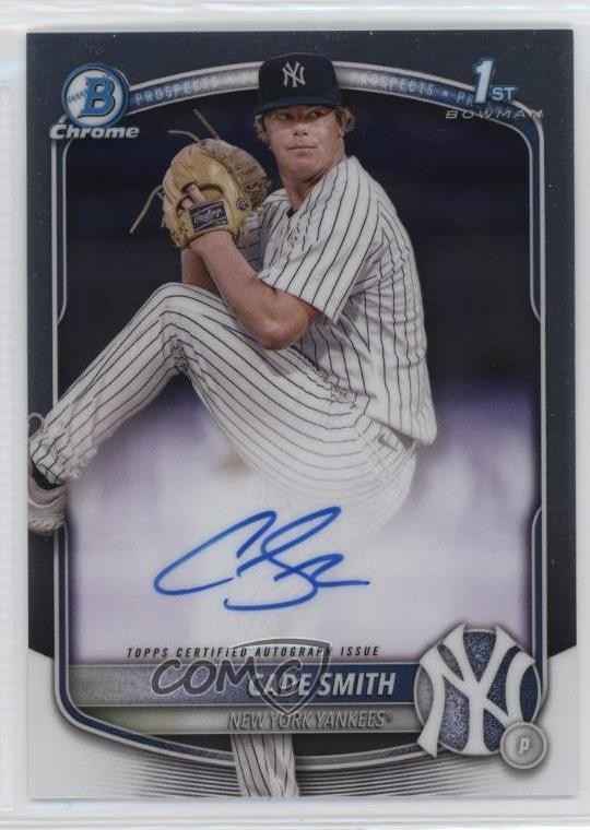 2025 Bowman Chrome Prospect Auto Cade Smith #CPA-CS Auto tw0