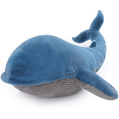 110cm lang riesen Wal Kuscheltier XXL, groß Blauwal Stofftier Plüschtier, wei...