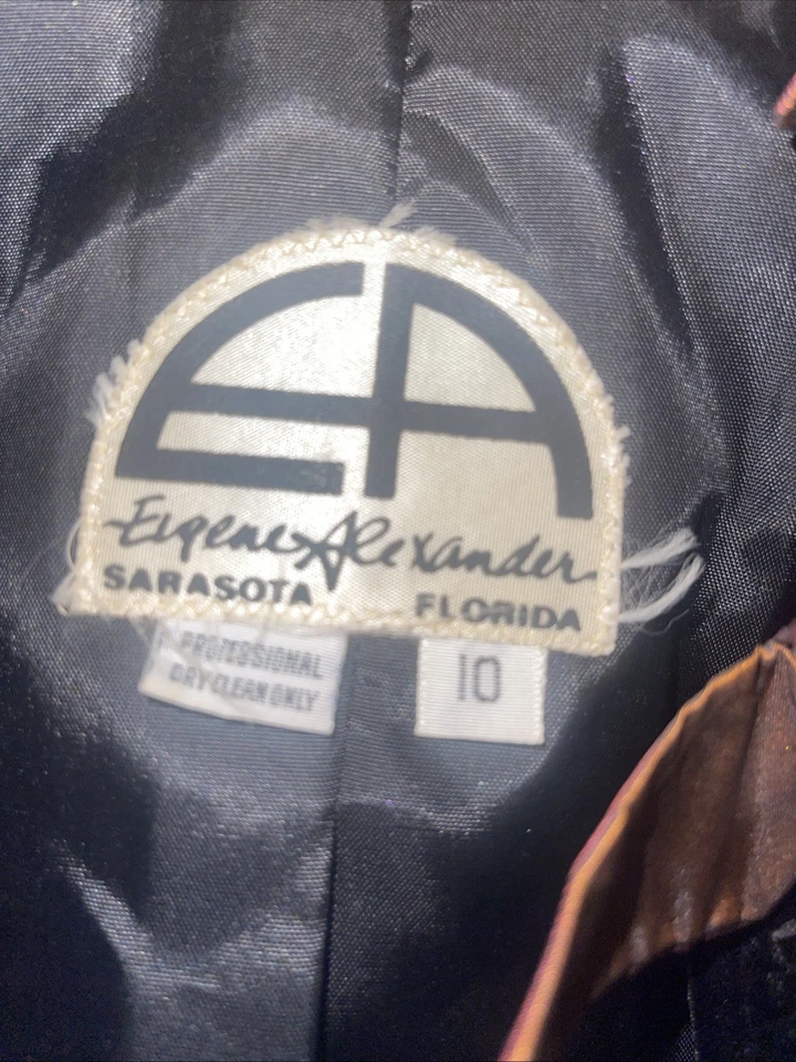 Chaqueta Abrigo Terciopelo Art To Wear Años 80 Vestido Artístico Talla 10 Foto 4 de 4