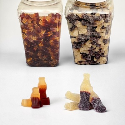 Gummy Bottles Cola Flavor Candy & Sour Bottles Classic Cola Flavor 2'' Gummies