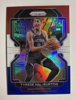 Tyrese Halliburton 2021-22 Panini Prizm #196 RED WHITE & BLUE Indiana Pacers