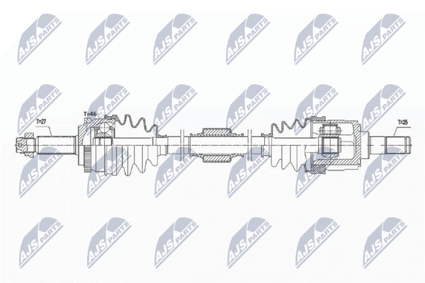 Nty Antriebswelle NPW-HY-579 FüR Hyundai Ix20 Jc Kia Venga Yn Cvvt Lpg-image