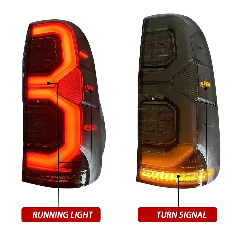 Полностью светодиодные задние фонари в сборе RGB для задних тормозных фонарей Toyota Hilux 2005-2014 годов выпуска - Изображение 4 из 4