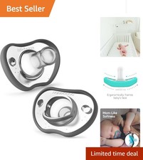 Comfort-Fit Nanobebe Pacifiers 0-3 - Safe Silicone, Perfect for Newborns