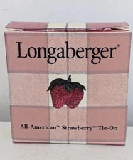 Longaberger 2001  All American Strawberry Basket Tie-On