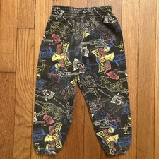 Vintage Power Rangers Pajama Pants Spin Offs Boys Toddler Sz 2 All Over Print