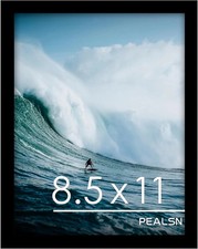 8.5 by 11 Picture Frame Black, Picture Frames 8.5 x 11 for Wall Mounting Disp...