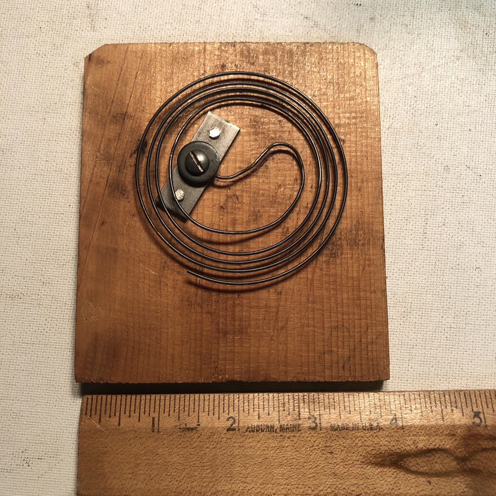 Vintage Germany Cuckoo Clock part Rear Case Wood Door w/ Gong