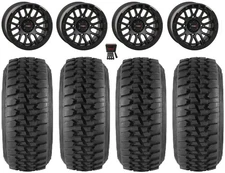 System 3 SB-9 Bdlk 15"Wheels Matte Bk 30"Desert Series Tires Polaris Sportsman