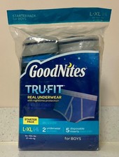 GoodNites Tru  Fit Real Underwear With Nighttime Protection - Boys L/XL 2 Pairs 