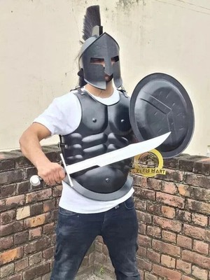 300 Movie Knight King Leonidas Spartan Armor suit, Roman Halloween Costume