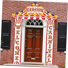 3 Pcs Carnival Party Decorations Circus Tent Awning Decorations Halloween Multi