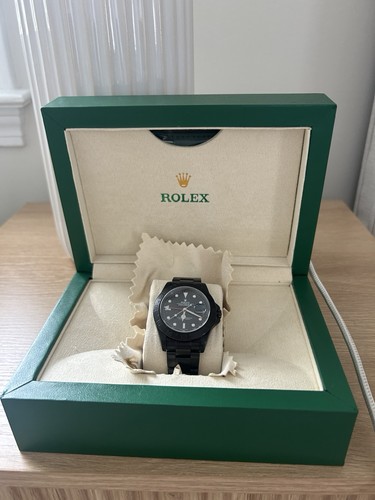 Rolex Explorer II 40mm 16570 Black REHAUT GMT Stainless Steel QVD Coated