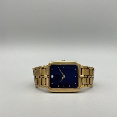 Vintage Seiko Unisex Watch 27mm Blue Dial Gold Tone 7N00-5029 New