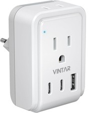 Universal Travel Adapter 2 Pack EU Plug International Plug Adapter Europe/Asia